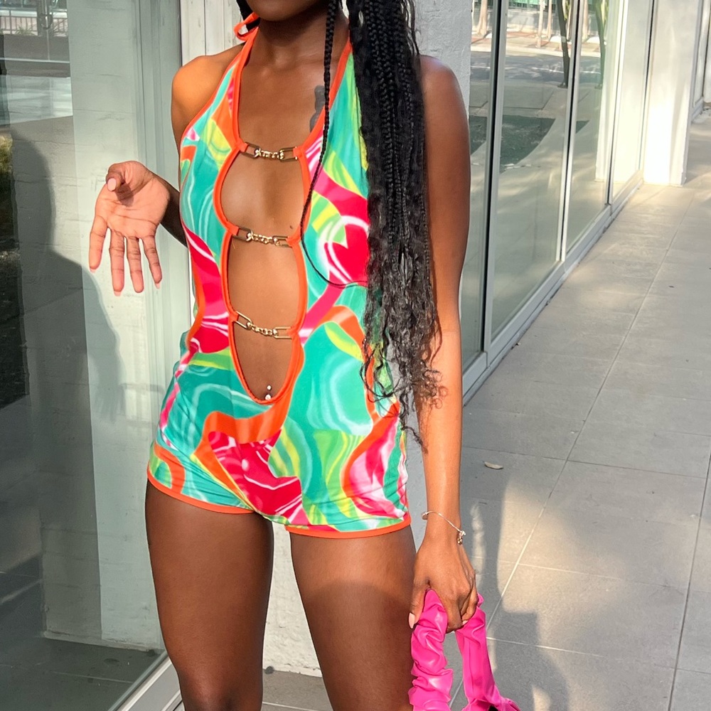 Romper 80s print